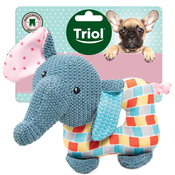 Игрушка мягкая Triol Puppy Слоненок для щенков 18 см