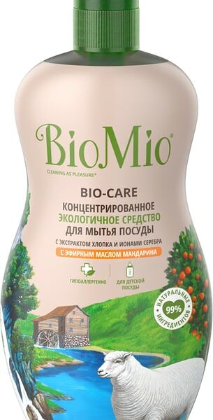 Средство для мытья посуды BioMio Bio-Care с эфирным маслом мандарина 750мл