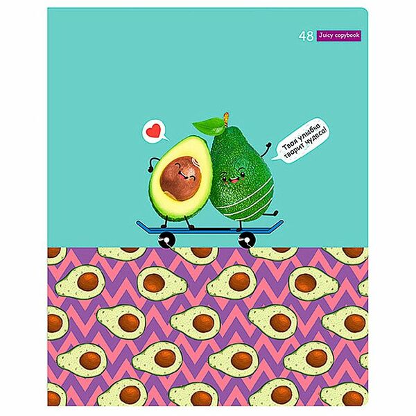 Тетрадь BG Сочная тетрадь ученическая общая в клетку, 48л в ассортименте