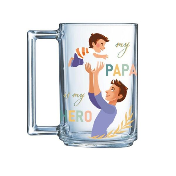 Кружка Luminarc Фитнес Папа с ребенком, 320 мл, стекло