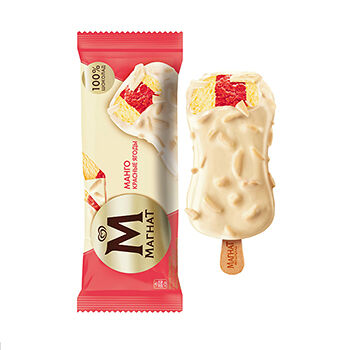Мороженое сливочное эскимо Магнат Манго-Красные ягоды