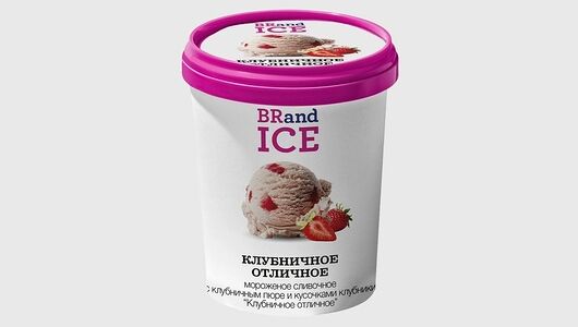 Мороженое BRandICE ведро Клубничное отличное, 300 г