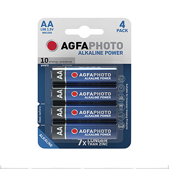 Батарейки Power Alkaline Mignon AA, AgfaPhoto, 4 шт