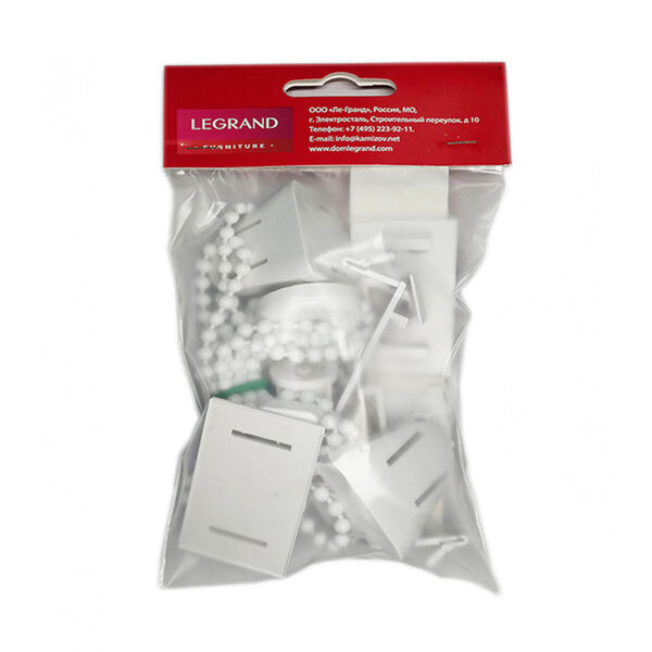 Механизм цепочечный для рулонных штор LEGRAND Мини D17мм, пластик, белый