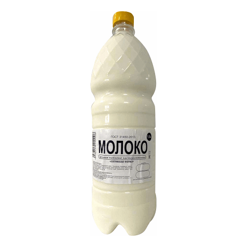 Молоко Луговская ферма пастеризованное 3.2-4.5% 1.5л