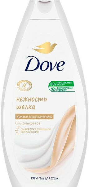 Крем-гель для душа Dove Нежность шелка с драгоценными маслами бессульфатный 250мл