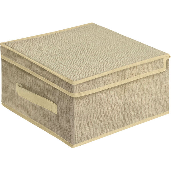 Корзина для белья Leonord с крышкой, 30х30х16 см, складной, текстиль