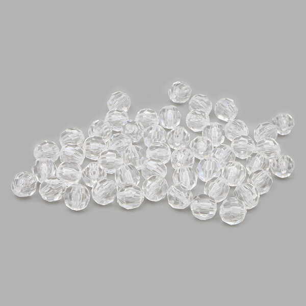 MG.3241 Бусины пластиковые, акрил, прозрач. в цвете, граненые круглые, 10мм, 25гр, Astra&Craft(MG.3241.17 прозрачный)