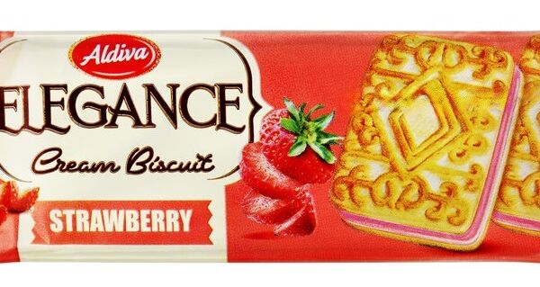 Печенье-сэндвич Aldiva Elegance с клубничной начинкой