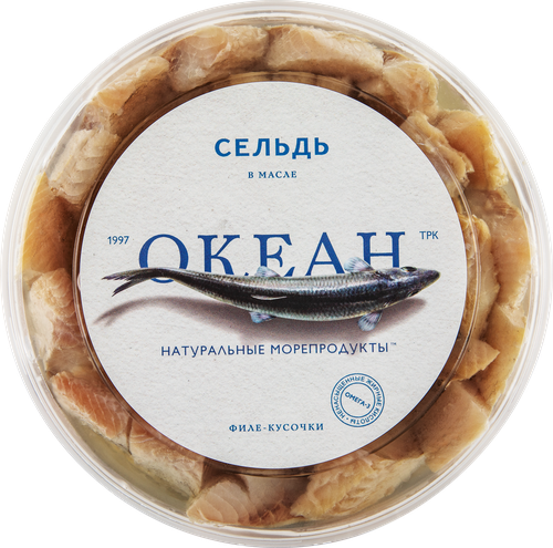 

Сельдь в масле Океан слабосоленая филе-кусочки 500 г