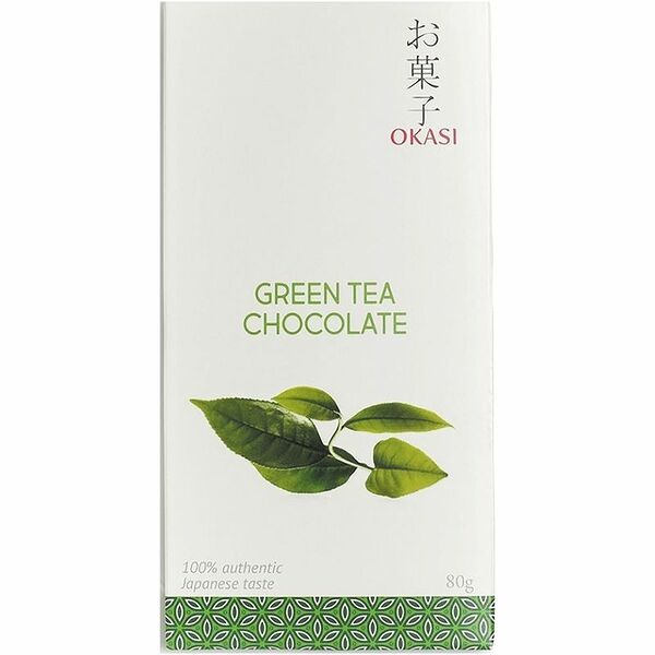 Шоколад Okasi Белый с чаем матча 80г