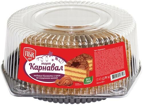 Торт Первая бисквитная компания Карнавал 500 г
