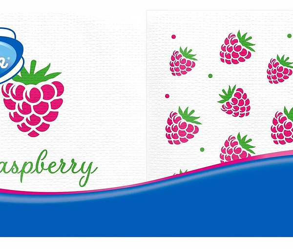 Салфетки бумажные Лилия с рисунком 24х24 см, 1 слой, 200 шт.