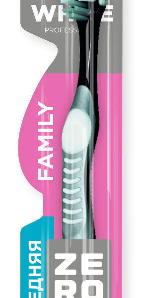 Зубная щетка Zero White Family средняя