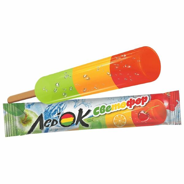 Лед фруктовый Лед'ОК Светофор трехслойный вишня апельсин яблоко 50 г