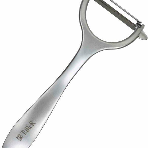 Овощечистка Taller с поперечным лезвием металлическая матовая, 17,6×6,6×0,8 см