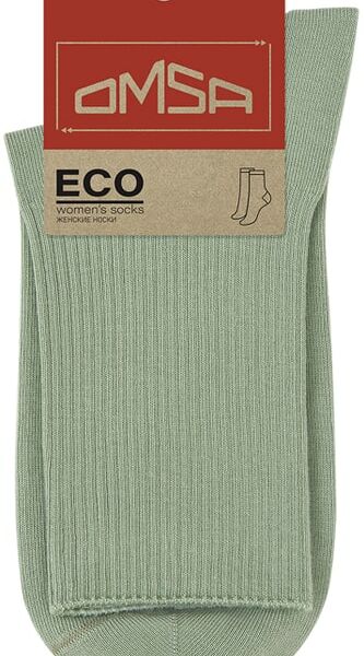 Носки женские Omsa Eco 254 с высоким паголенком Menta мятный Размер 35-38