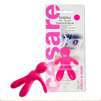 Ароматизатор для автомобиля Mr&Mrs Fragrance Cesare cistrus&musk фуксия Италия