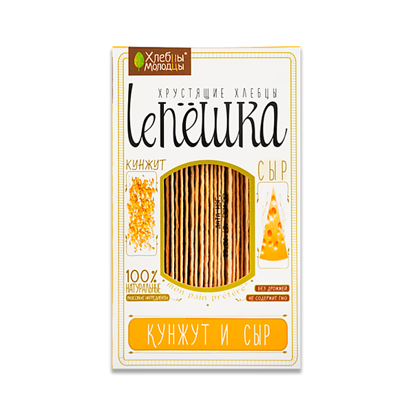 Хлебцы Хлебцы Молодцы Lепёшка хрустящие с кунжутом и сыром 150 г