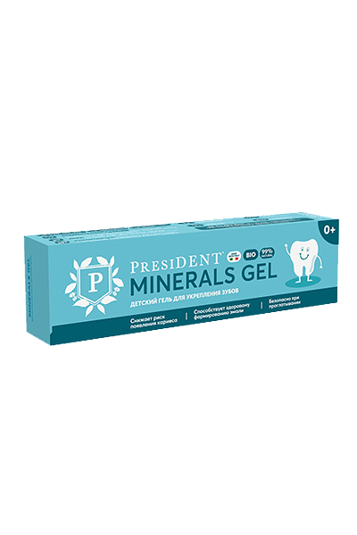 Гель д/зубов детский President Minerals Gel 0+ 32г