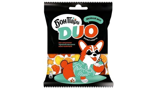 Мармелад Бон Пари DUO Корги тропический коктейль 100г