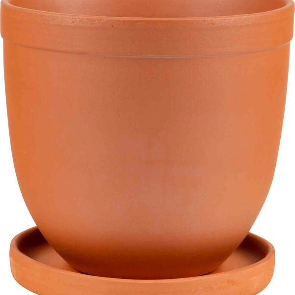 Горшок керамический с подставкой Терракот