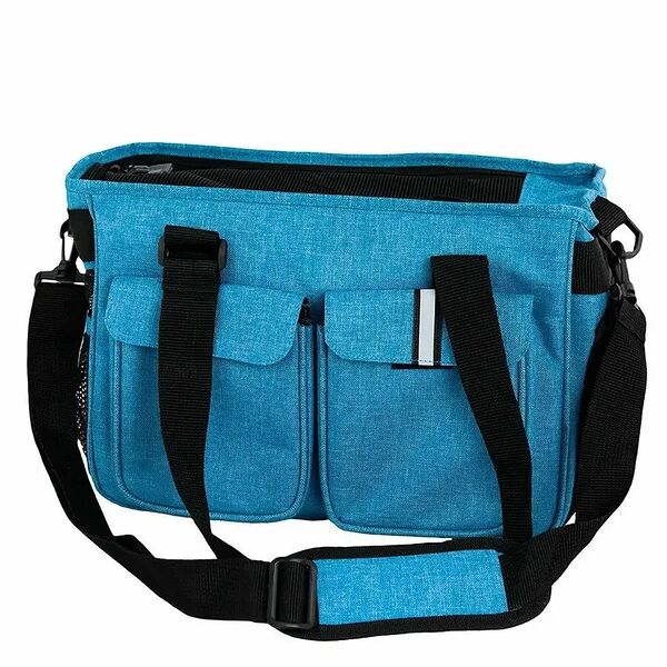 Сумка-переноска для животных НЕ ОДИН ДОМА Sky, голубая 40х20х24см