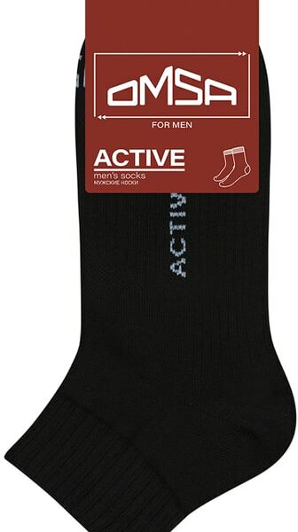 Носки мужские Omsa Active 111 укороченные Nero Черный Размер 45-47