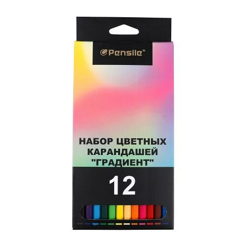 Набор цветных карандашей Pensile Градиент 12 цветов