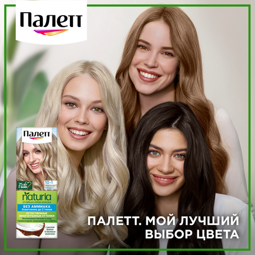 

Краска для волос Палетт Naturia стойкая 10-1 Пепельный блондин 110 мл