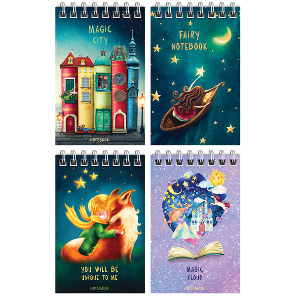 Блокнот А7 40л на гребне 