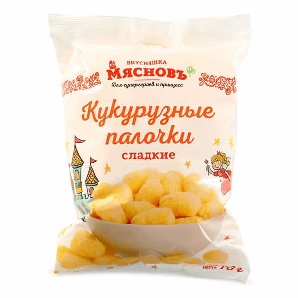 Палочки кукурузные сладкие МясновЪ ВКУСНЯШКА от КуулКлевер, 70г