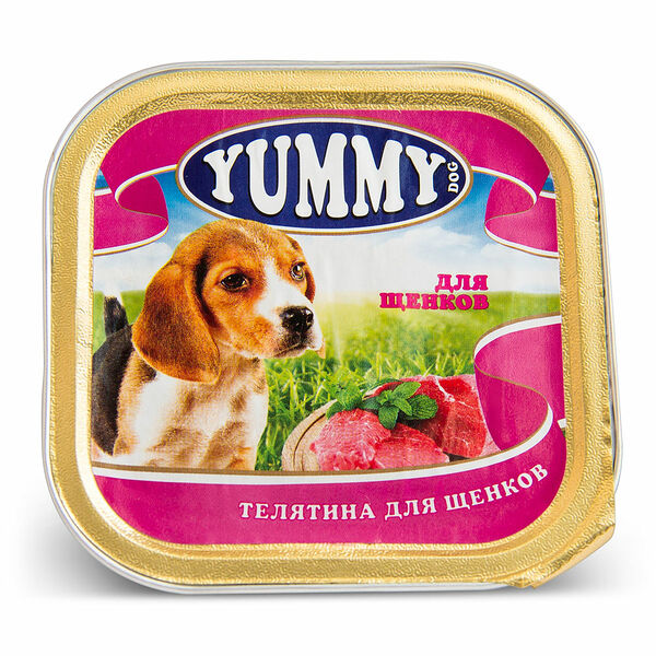 Консервы для щенков с телятиной