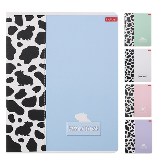 Тетрадь Hatber Mimimilk на скобе в клетку А5,48 л,1шт в ассортименте