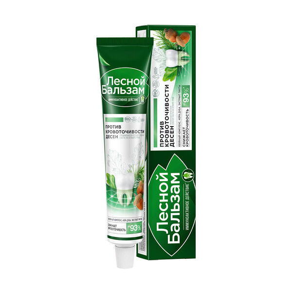 Зубная паста Лесной бальзам Против кровоточивости десен Кора дуба и пихта 75 мл