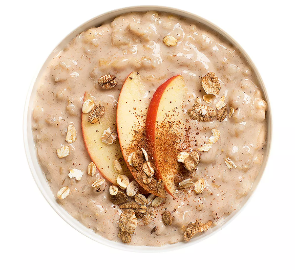 Каша молочная овсяная с яблоком и корицей