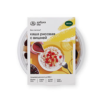 Каша рисовая с вишней Азбука life