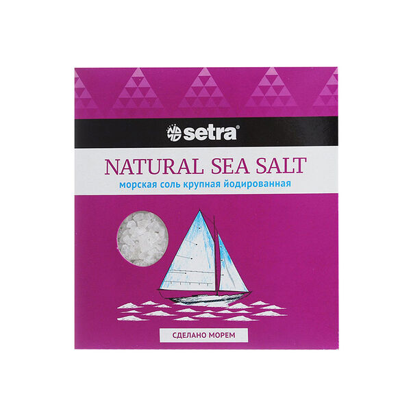 Соль Setra морская натуральная крупная