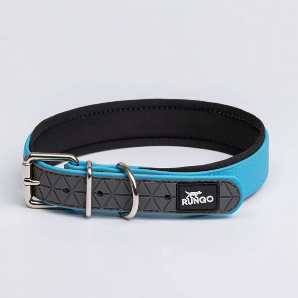 Ошейник из биотана с неопреном для собак, 2,5х55 см, голубой