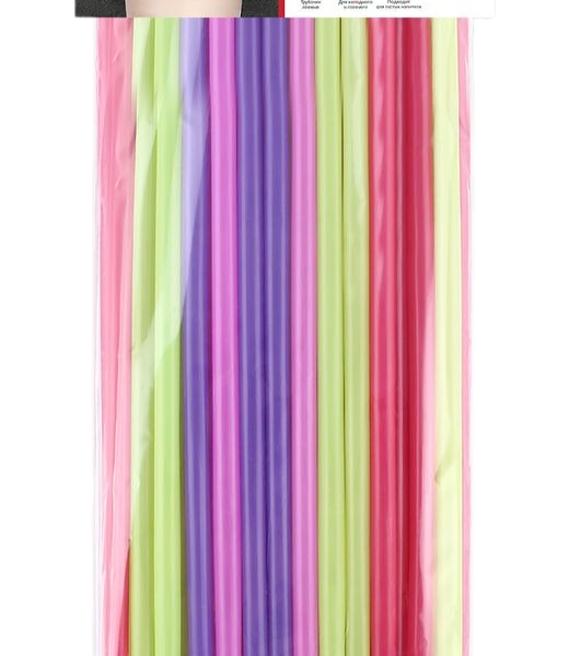 Трубочки для напитков Actuel широкие цветные, 24 см, 50 шт