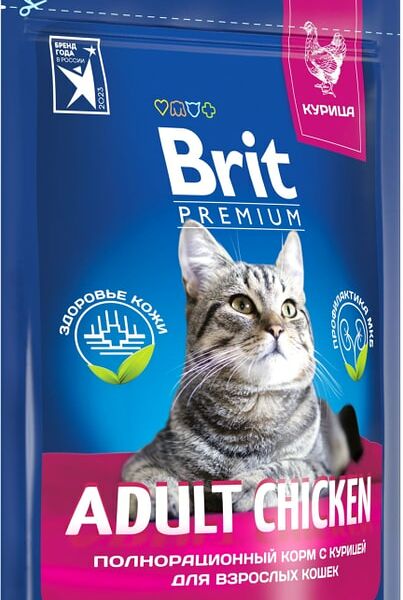 Сухой корм для кошек Brit Premium с курицей 0.4кг