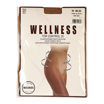 

Колготки WELLNESS TOP CONTROL цвет 6334/бежевый 30 den WELLNESS размер 4 Германия