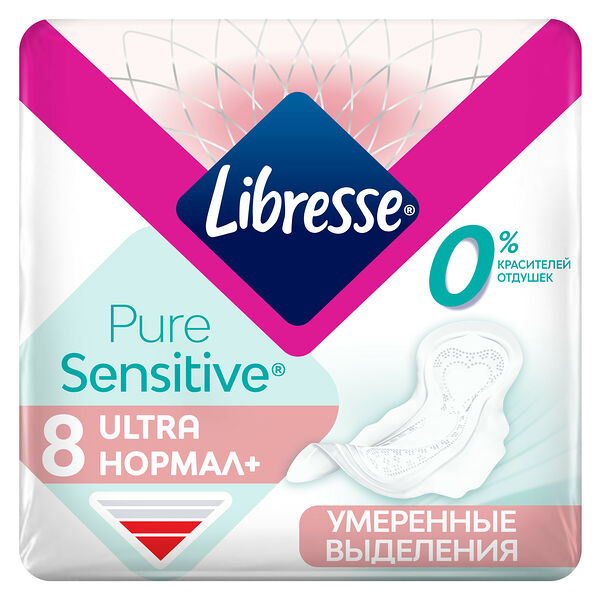 Libresse Гигиенические прокладки Pure Sensitive Ultra Нормал 8 шт