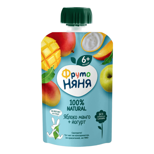 ФрутоНяня пюре яблоко, манго с йогуртом с 6 месяцев 90 г