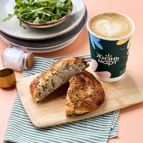 Комбо Капучино с Улиткой греческой с курицей