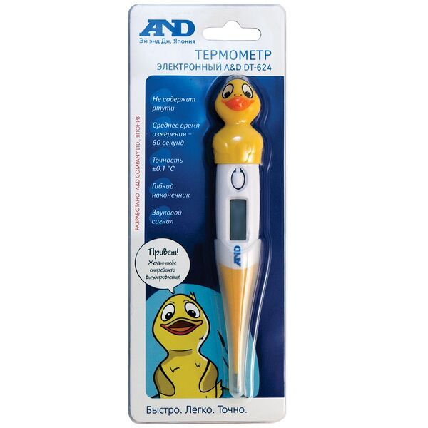 AND термометр электронный DT-624 утенок