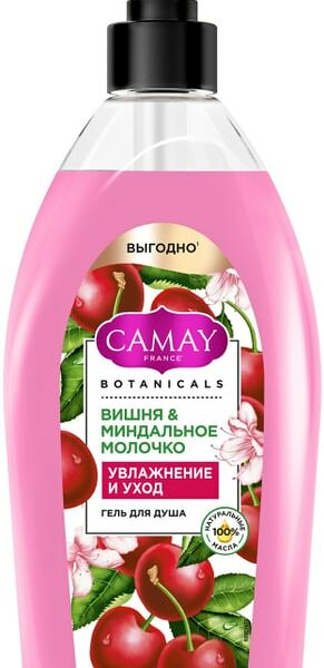 Гель для душа Camay Вишня и миндальное молочко 750мл