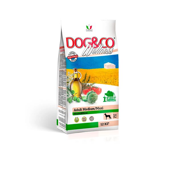 Wellness Dog&Co Adult Medium/Maxi корм для собак средних и крупных пород Ветчина и рис