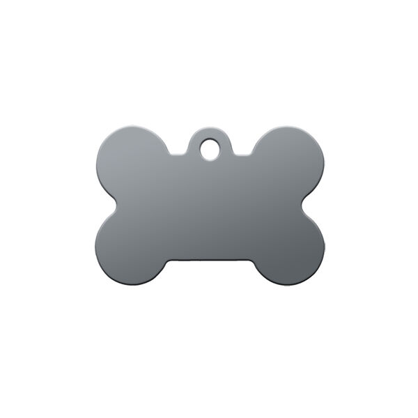 Адресник для кошек и собак Косточка маленькая серая