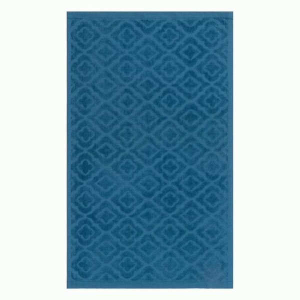 Полотенце махровое Cleanelly Tracery, 30х50 см, пестротканное, синий, хлопок, 460 г/м2